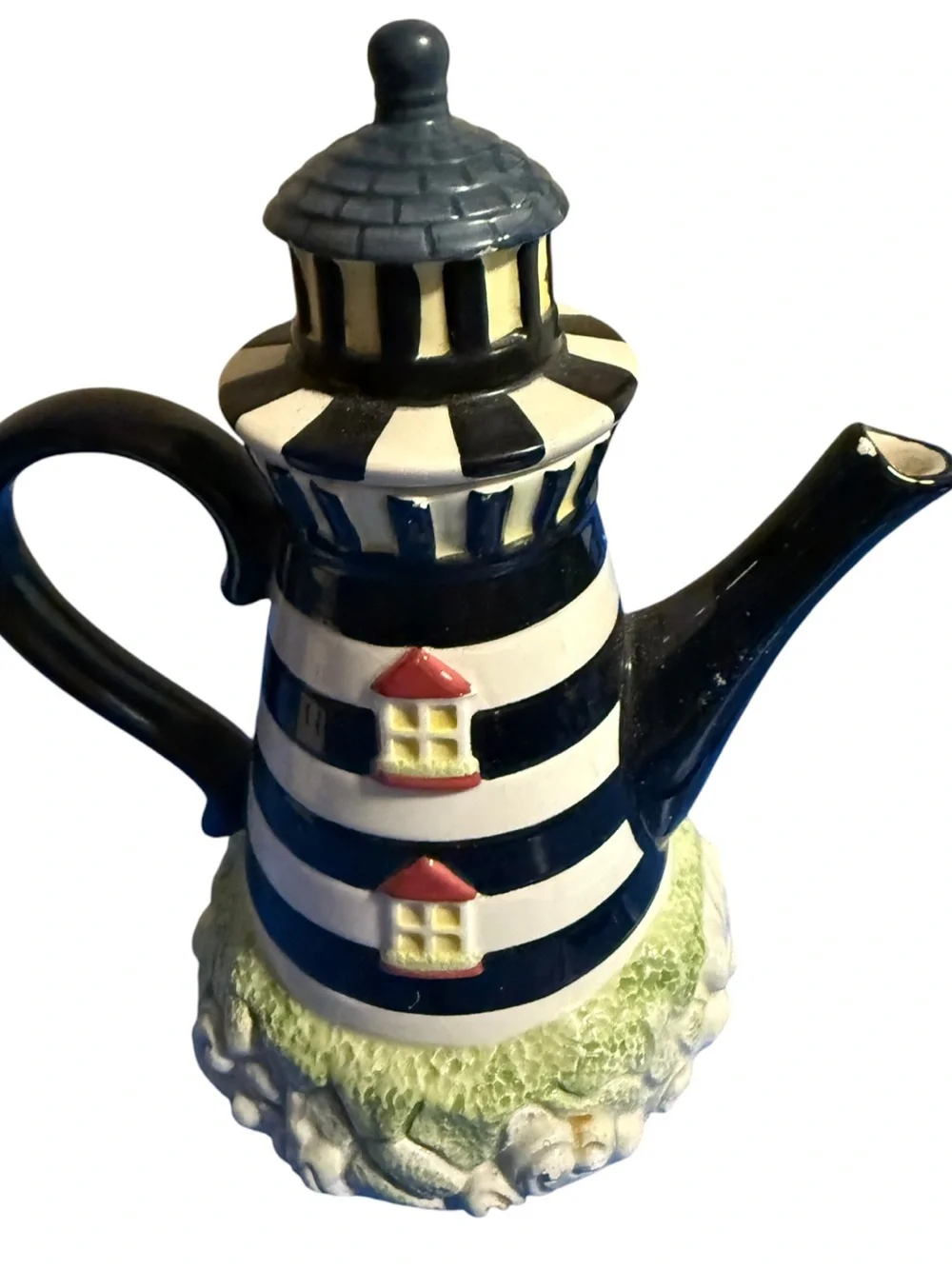 vintage 1995 Cracker Barrel Lighthouse Teapot made of ceramic